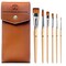 Rembrandt Series I - 6pc Travel Watercolor Brushes Set, Kolinsky Sable Performance Hair, Designed for Watercolors & Versatile in Gouache, Oil - Premium Art & Travel Kit